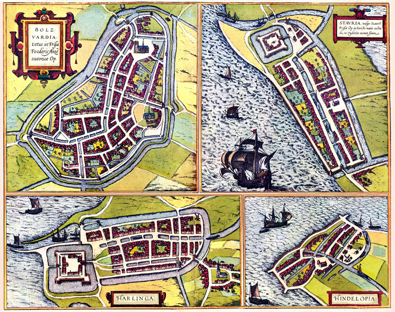 Bolsward-Stavoren-Harlingen-Hindelopen 1594